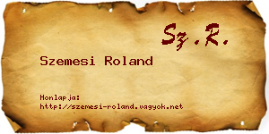 Szemesi Roland névjegykártya